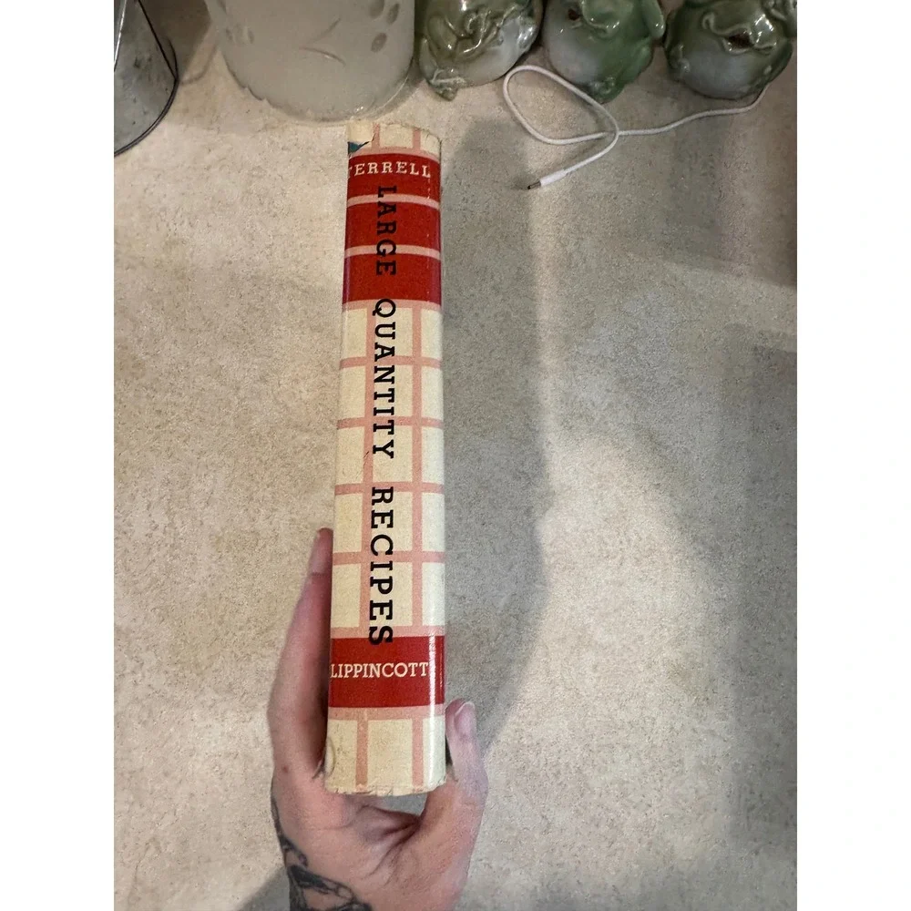 Large Quantity Recipes 1951 Margaret Terrell 2nd Ed Vintage Cookbook Hardcover